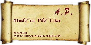 Almási Pólika névjegykártya